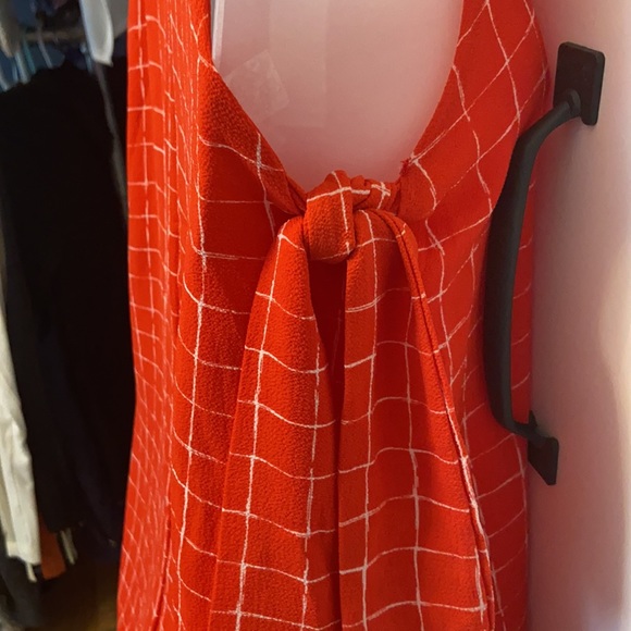 Lulus The Style Points Red Grid Print Swing Dress - Picture 9 of 11
